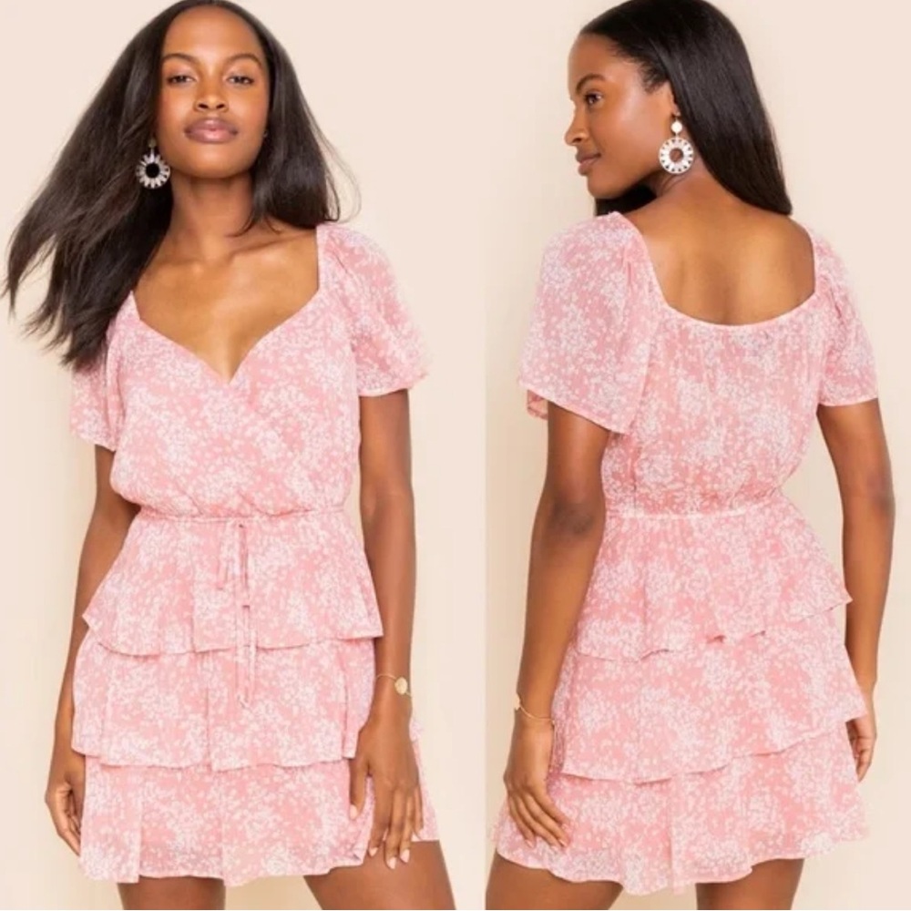 Trixxi Mini Dress Floral Pink